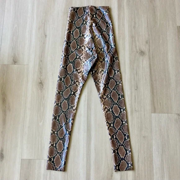 Commando Faux Leather Snakeskin Print Leggings size S - Picture 2 of 6